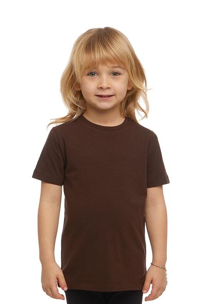 LOVETTI UniSex KidS Crew Neck Short Sleeve T-Shirt - Brown
