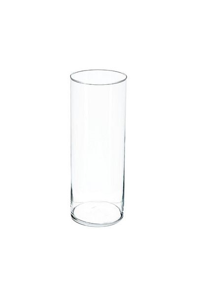 Atmosphera Sleek and Modern Design Cylindrical Glass Vase 40cm 110295