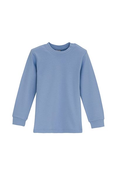 LOVETTI Girl - Dark Blue Snap Neck Winter Long Sleeve T-shirt