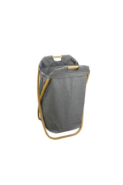 HONEYBEE Folding Design Open Top Bamboo Laundry Hamper