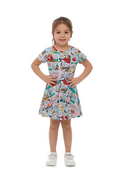 LOVETTI Cartoon NetworK Patterned Girl's Short Sleeve Dress
