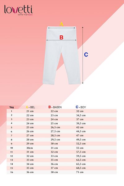 LOVETTI Girl's Ecru Basic Knee-length Leggings Capri