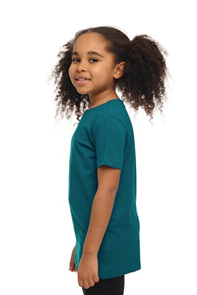 LOVETTI UniSex Παιδικό T-Shirt - Σκούρο βενζίνη, μηδενικός γιακάς, κοντομάνικο