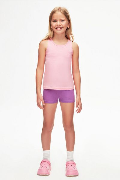 LOVETTI Pink Basic Girl's Swimming Tank Top