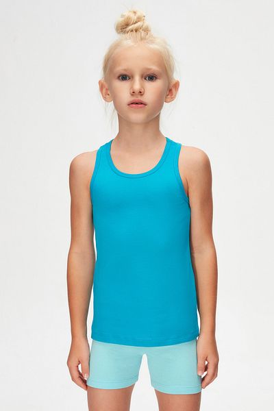 LOVETTI DarK Turquoise Basic Swimming TanK Top for Girl
