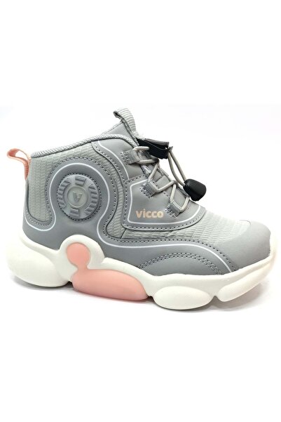 Kids Club Shoes Vicco Vento Phylon Kauçuk Taban Ortopedik Işıklı Çocuk Bot GRİ