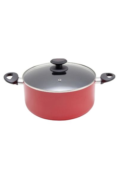 BETTY CROCKER Spiral Bottom Aluminum Casserole with Glass Lid 30cm