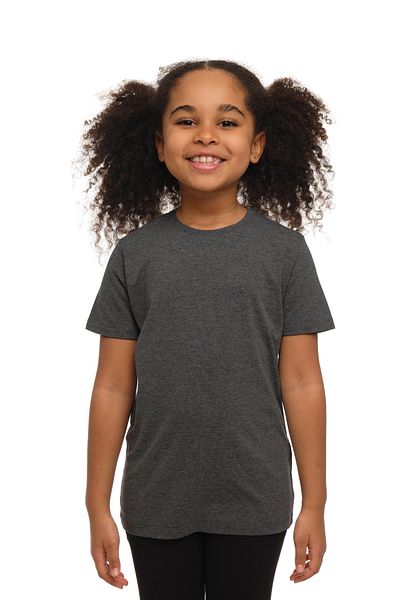 LOVETTI UniSex KidS T-Shirt - Dark Gray, Crew Neck, Short Sleeve