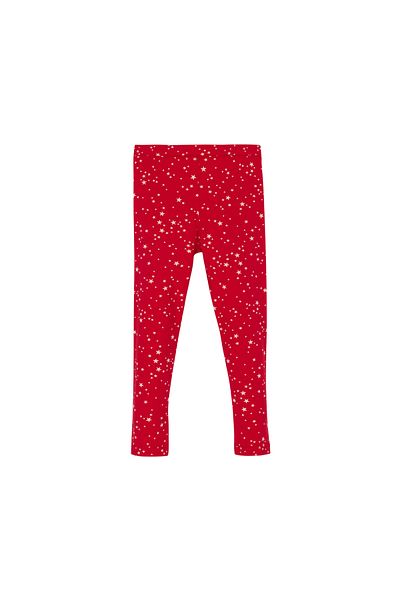 LOVETTI Girl's Red Cosmic Stars Summer Patterned Tights