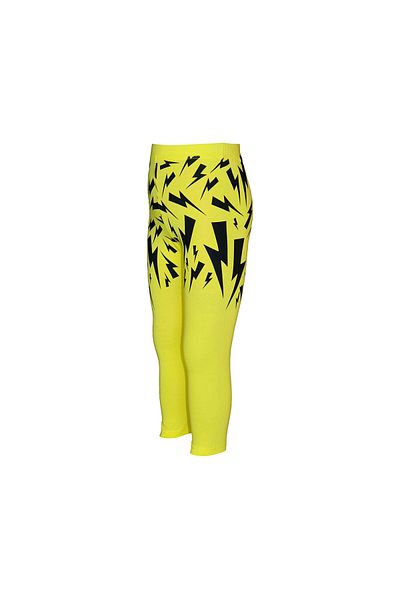 LOVETTI Yellow Lightning Printed Highlighter Girl's Seasonal Tights