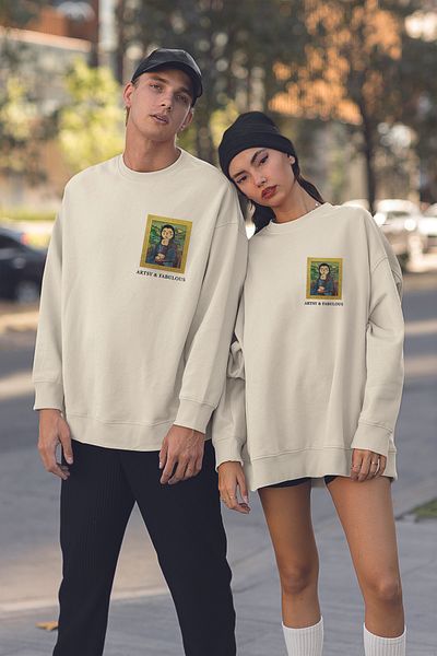 MYADA Φούτερ Unisex Lisa Style Printed Oversize 22751