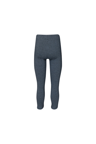 LOVETTI Girl's DarK Gray Leather Leggings - Side Panel