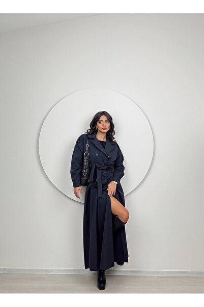 maf collection Set de fuste de damă trenci negru