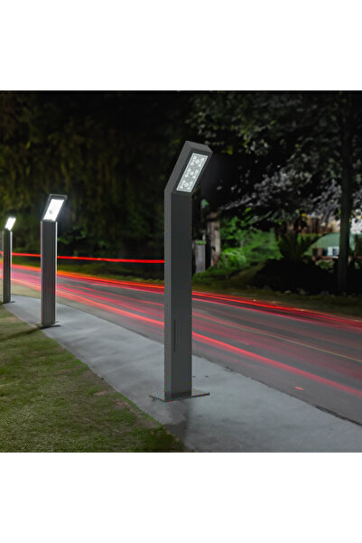Quark Lighting BL-103 Özel Reflektörlü Bahçe Bollard Aydınlatma Antrasit 6500...