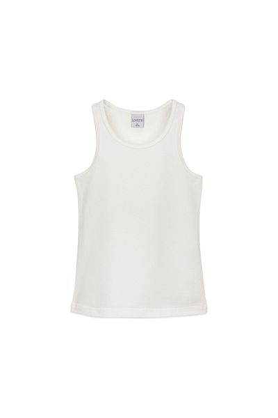 LOVETTI Ecru Basic Girl's Swimming Tank Top