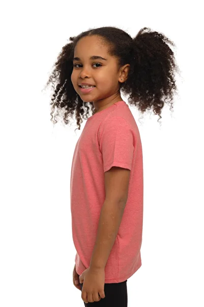 LOVETTI UniSex KidS T-Shirt - Orange Melange, Zero Collar, Short Sleeve