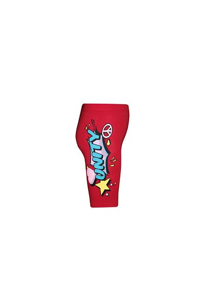 LOVETTI Unity Printed Red Girl's Cycling Shorts