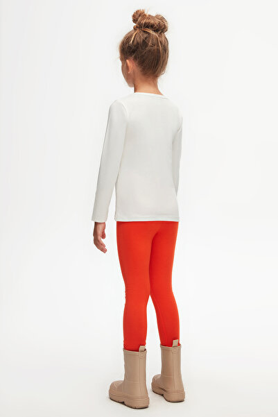 LOVETTI Long Sleeve Lycra Seasonal Girl's T-shirt - Ecru Basic