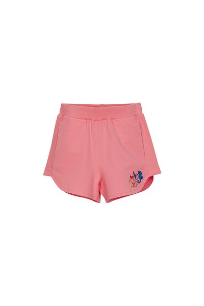 LOVETTI Sea Horse Printed Salmon Girl's Shorts - Two Thread