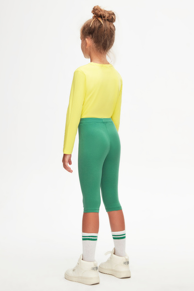 LOVETTI Sea Green Girl's Tights Capri - Basic Below the Knee