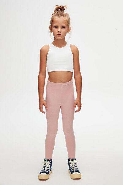 LOVETTI Pudra Pembe Basic Kız Çocuk Yazlık Tayt