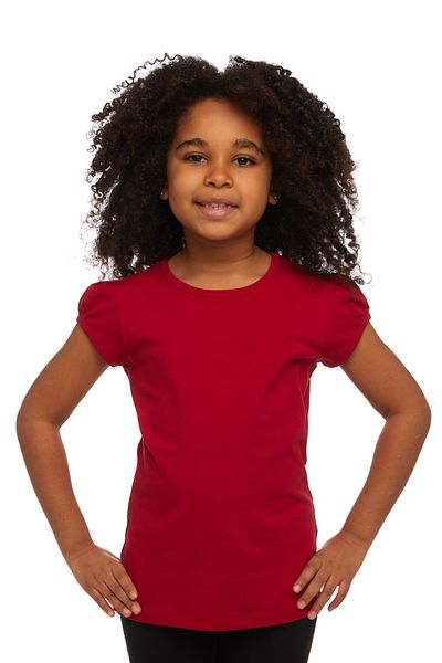 LOVETTI Red Baby Girl Short Sleeve Basic T-Shirt
