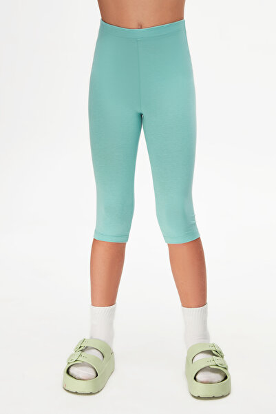 LOVETTI Çağla Green Girl's Tights Capri - Basic Below the Knee