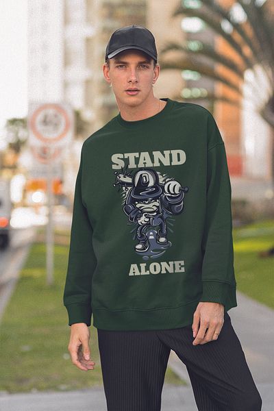 MYADA Φούτερ New Season Stand Alone Printed Oversize 22963