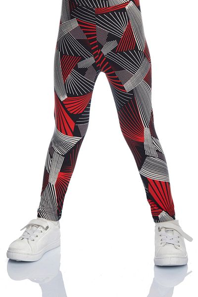 LOVETTI Patterned Patch Stripe Summer Leggings for Girls