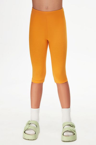 LOVETTI Yellow Kadmium Basic Tights for Girls - Capri Below the Knee