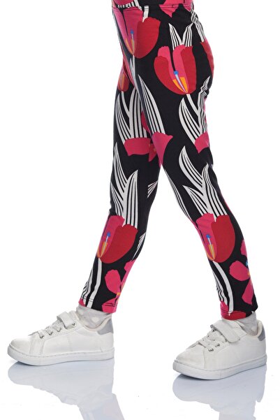 LOVETTI Colanți cu imprimeu de vară Big Tulip pentru fete