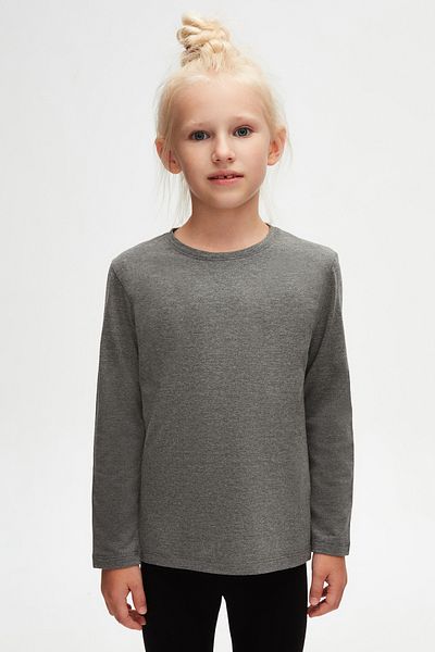 LOVETTI UniSex KidS SeaSonal T-Shirt - Dark Gray, Crew Neck, Long Sleeve