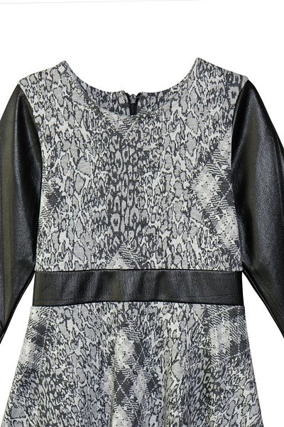 LOVETTI Grumpy Patterned Girl's Long Sleeve Dress