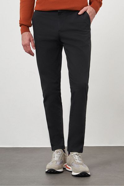 Morven Men's Black Chino Slim Fit Trousers