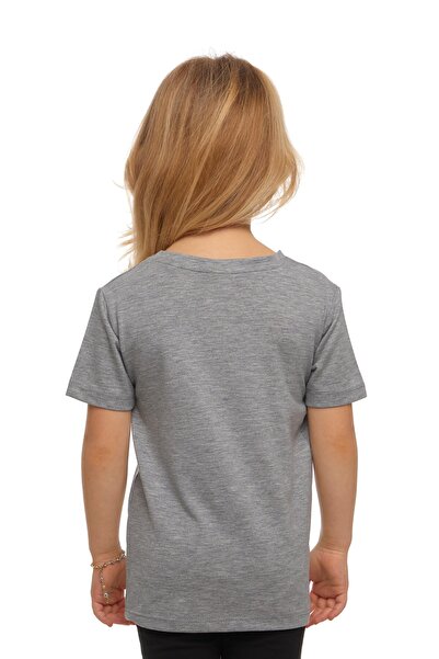 LOVETTI UniSex Γκρι Παιδικό T-Shirt - Crew Neck, κοντό μανίκι