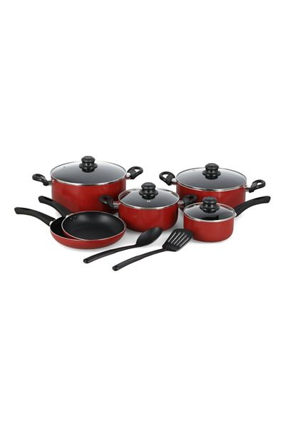 Parfait 12-Piece Durable Non-Stick Aluminium Cookware Set HS-6012-R