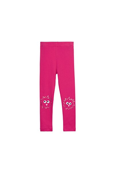 LOVETTI Fuchsia Crazy Eyes Printed Girl's Winter Leggings