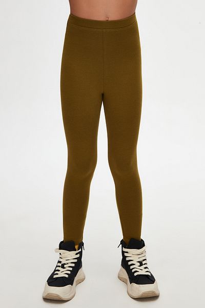 LOVETTI Olive Green Basic Summer Tights for Girls