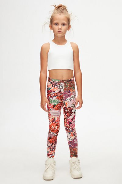 LOVETTI Girl's Patterned Rose Tights - Mixed Winter