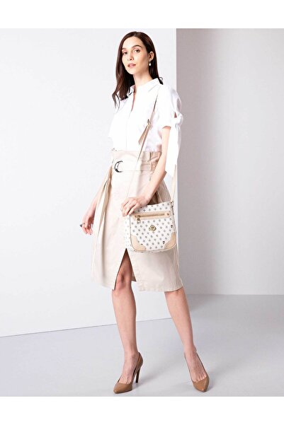 Pierre Cardin Λευκή φούστα με λεπτομέρεια σκίσιμο 50203407-VR011