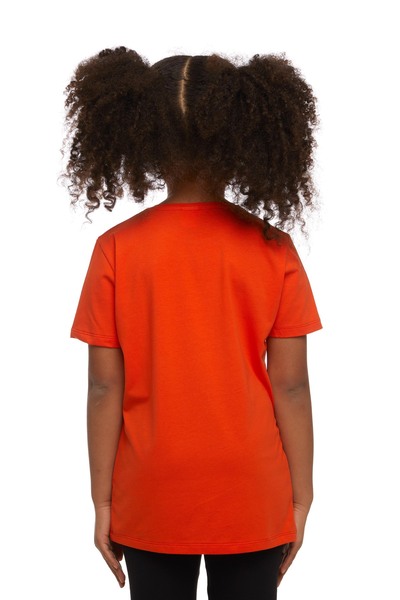 LOVETTI Orange UniSex KidS T-Shirt - Null Collar, Short Sleeve