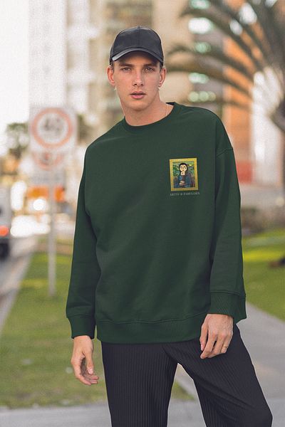 MYADA Унисекс суитшърт с щампа Lisa Style Oversize 22751