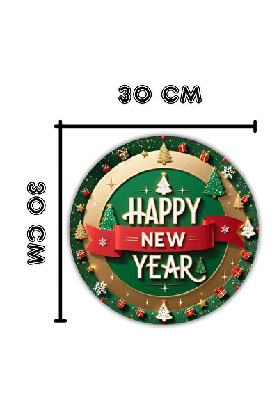 Dormot Μοντέρνο Ξύλινο Στολίδι Πόρτας - Πρωτοχρονιά, Καλή Πρωτοχρονιά Εξωτερική Πόρτα Susu - Στολίδι τοίχου