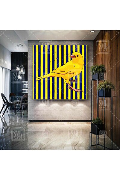 SML TABLO Poster galben Lavicert Fenerbahçe Kanarya, tablou pătrat pe pânză