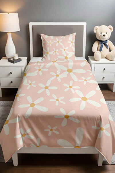 EVPANYA مجموعة بيكيه منقوشة باللون الأبيض