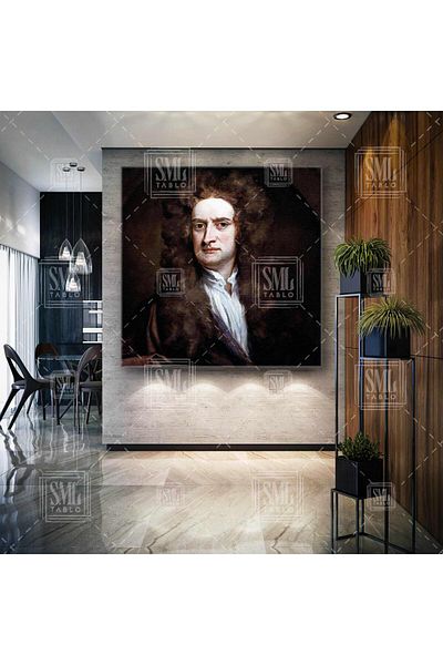 SML TABLO Εικόνα Isaac Newton Διάσημος Φυσικός Επιστήμονας Ανθρώπος Επιταγμένος στη Γήινη Πίνακας Πίνακας Πίνακας