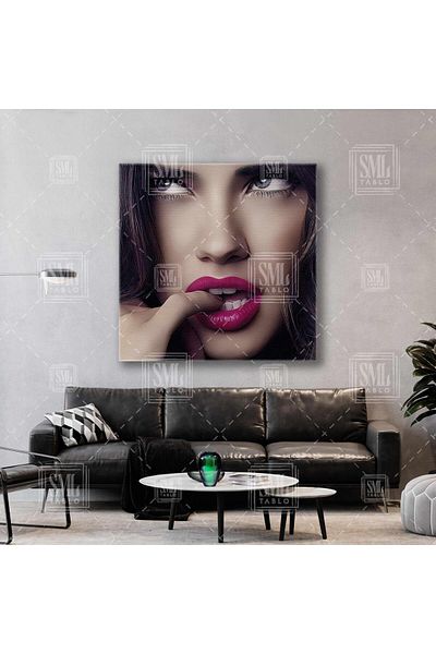 SML TABLO Μοντέλο Adriana Lima Supermodel Mannequin Τετράγωνος πίνακας σε καμβά