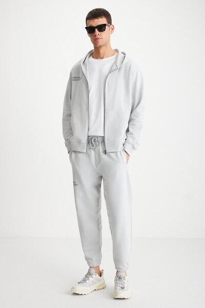 GRIMELANGE JANDER Erkek Regular Yumuşacık Açık Gri Eşofman Altı