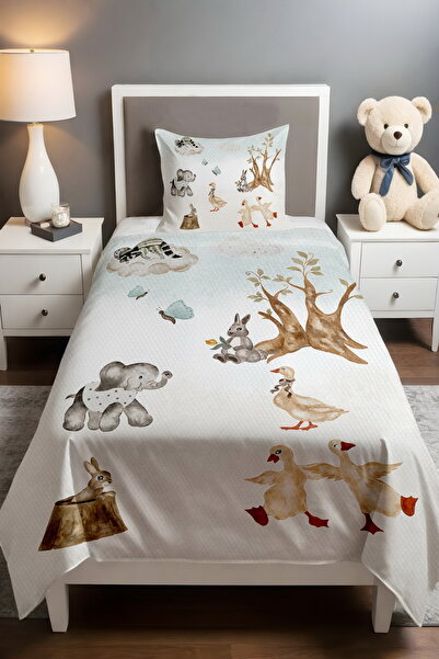 EVPANYA Cute Forest Animals Patterned Pique Set