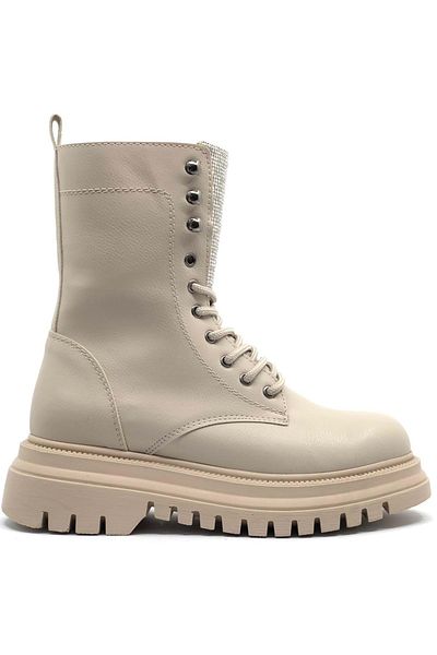 KOCAMANLAR Feles Χοντρή και ψηλή σόλα Stone Daily Boots Γυναικείες Μπότες ΜΠΕΖ